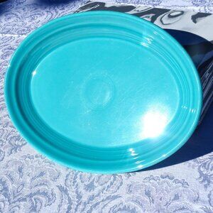 Homer Laughlin China Fiesta Oval Serving Platter Plate 9.5" Aqua